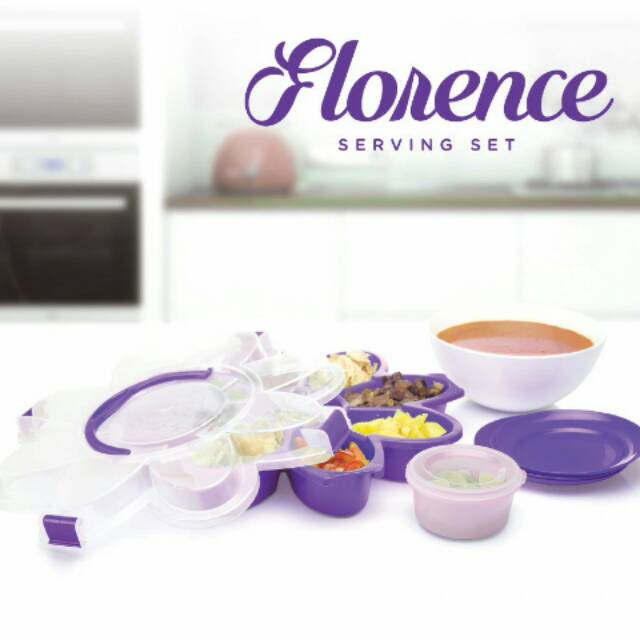 wadah saji sekat/ piring sekat/ piring snack/ Florence serving set