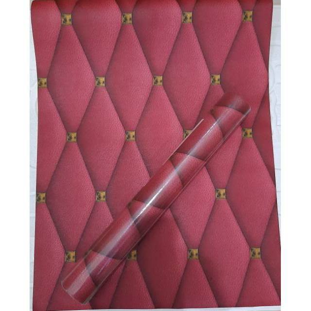 Cuci Gudang - Wallpaper Dinding Vinyl Premium Motif Red Abstract