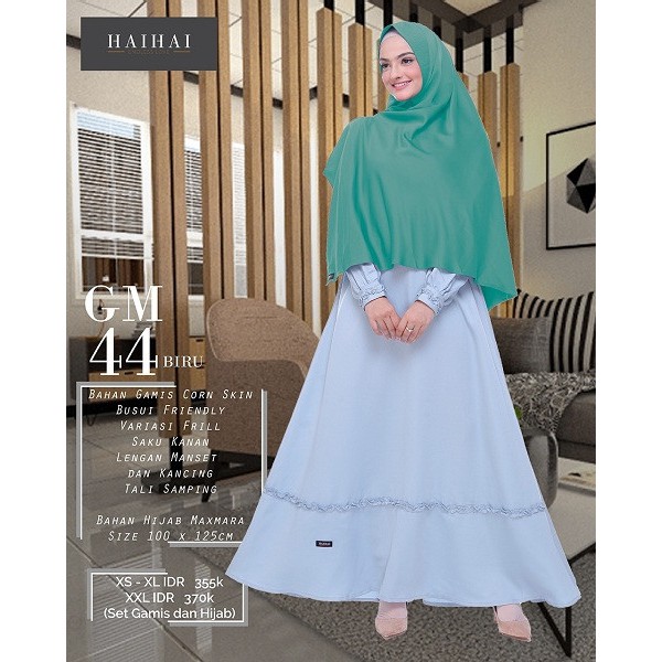 HAITWO SET GAMIS SYAR'I + HIJAB GM 044 (BACA DESKRIPSI DIBAWAH)