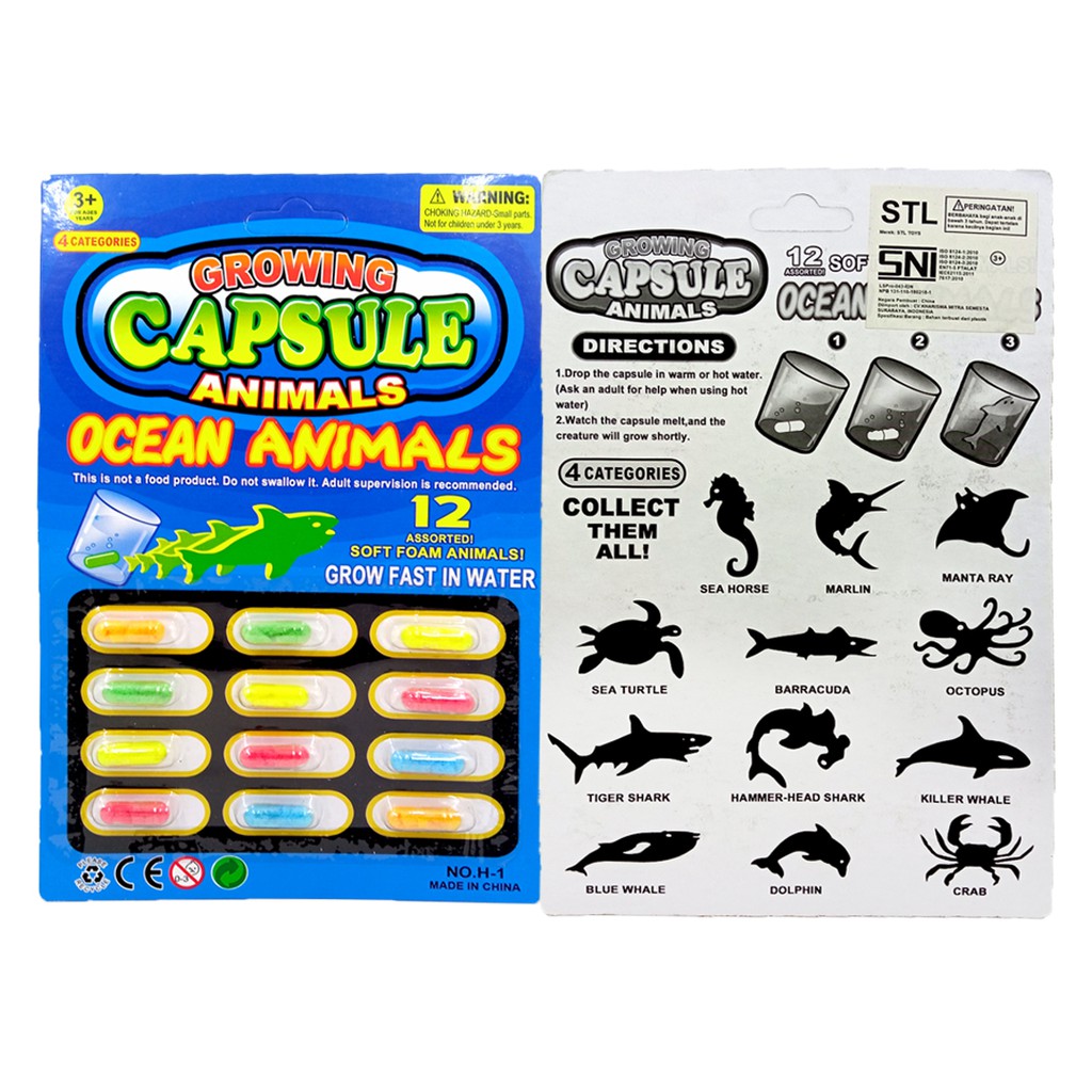 Kapsul Ajaib Rendaman Binatang / Amazing Capsule Creatures Mainan Edukasi