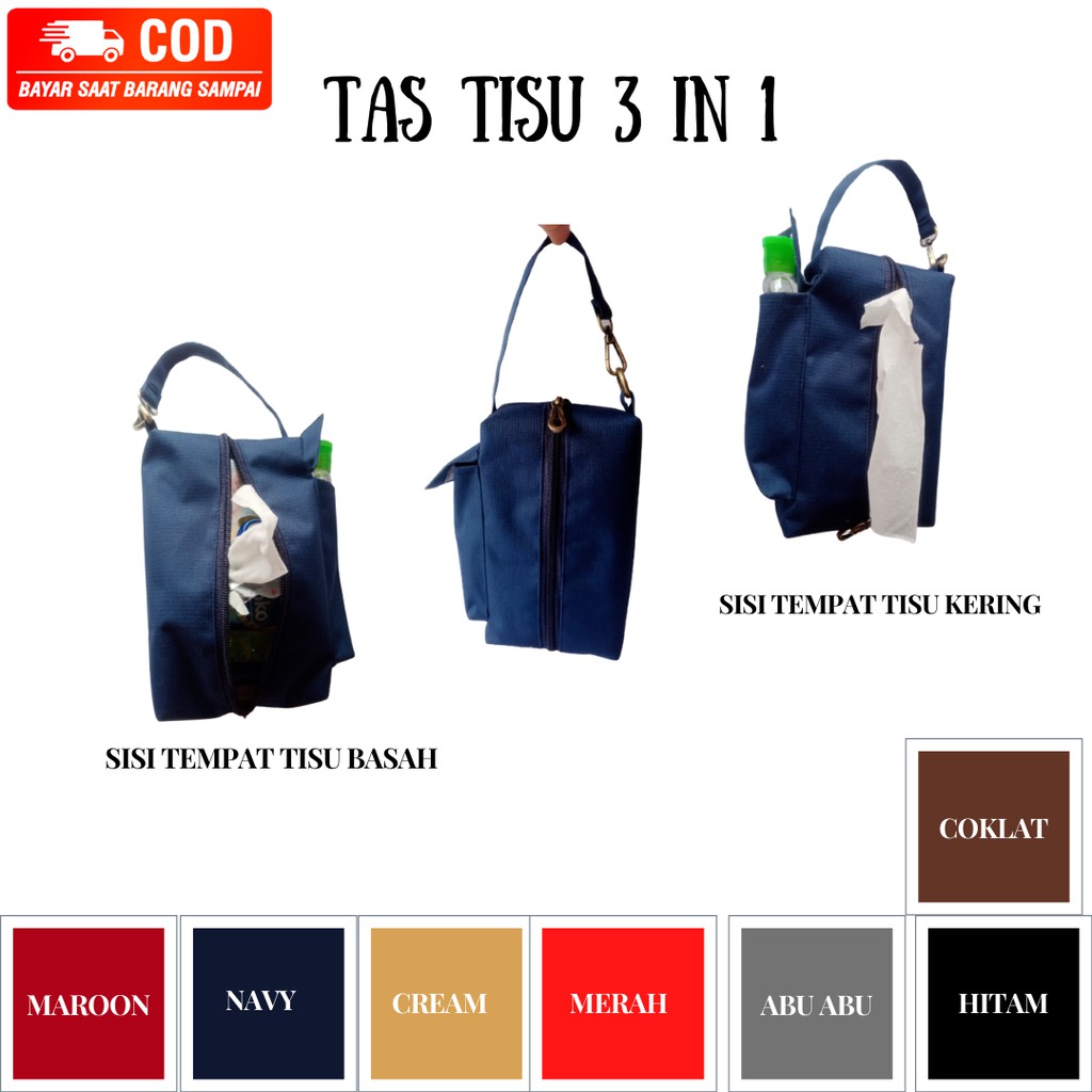 Tempat Tisu 3in1/pouch tisu/dompet tisu