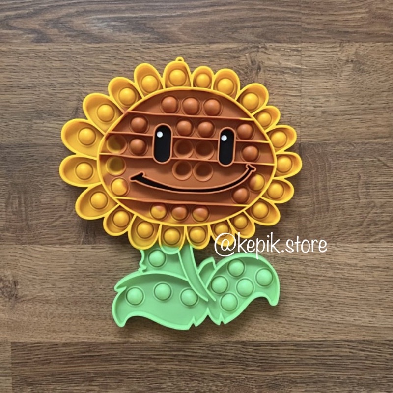NEW Mainan Anak Pop It Plants vs Zombies Sunflower PVZ