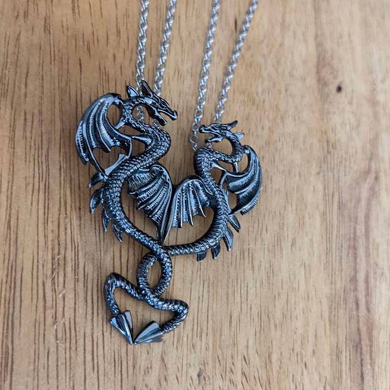 Kalung Liontin Naga Gaya Gothic Untuk Hadiah Valentine