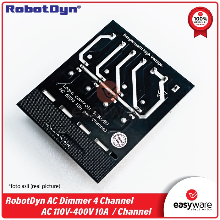 RobotDyn AC Dimmer Module 4 Channel AC 110V~400V 10A per channel