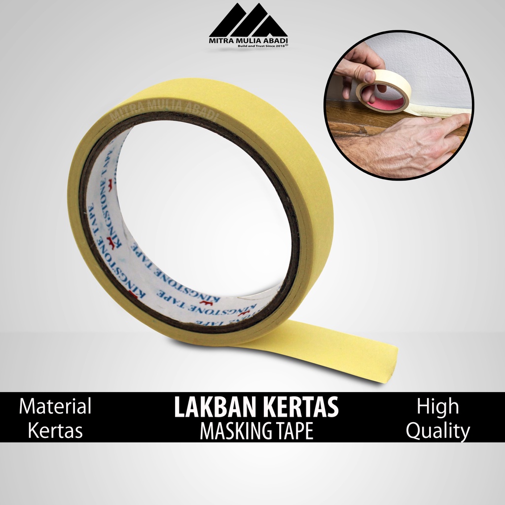 Lakban Kertas / Kertas Lem l Solasi l Isolatip T / Masking Tape 1 inch