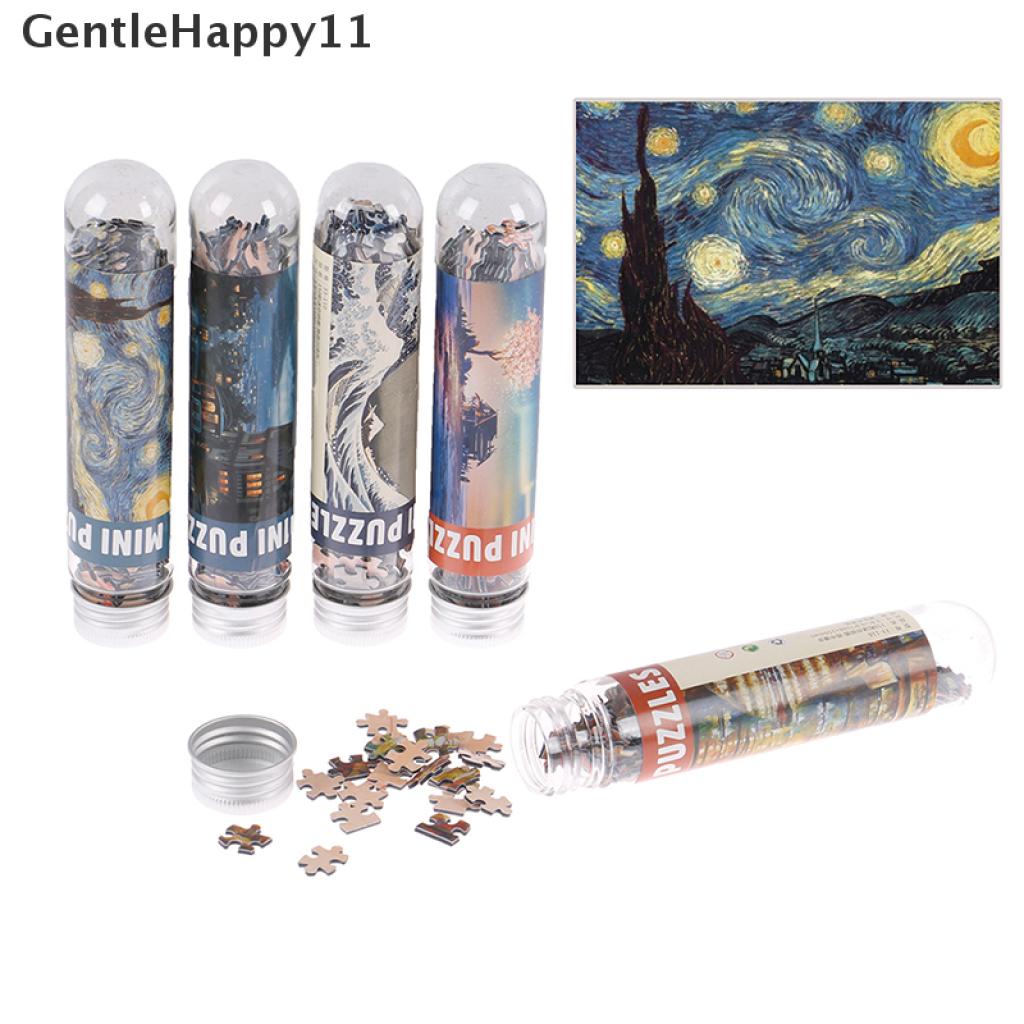 Gentlehappy 150Pcs / Set Mainan Edukasi puzzle Tabung Reaksi Motif Lukisan Minyak Untuk Anak / Dewasa