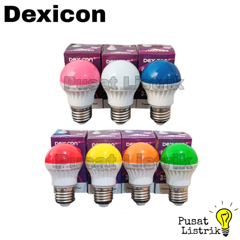 Lampu LED 3watt Warna Warni Dexicon Bohlam PingPong e27 Lampu Tidur LED 3watt