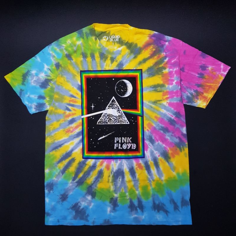 Kaos Pink Floyd Official - Prism Moon (Tie-Dye)