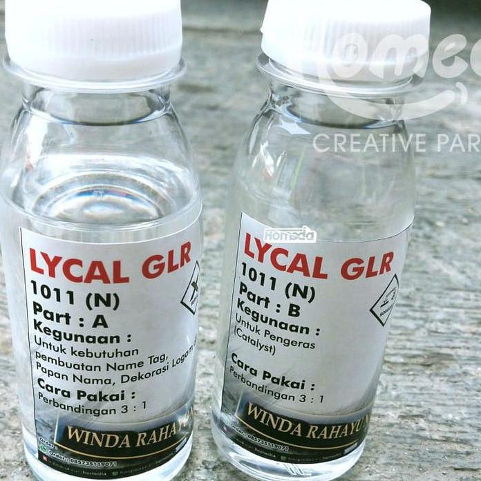 

(PROMO 0JT99) Resin Lycal Lical Bening Lentur 1011 Name Tag Papan Nama 100 ml ✺