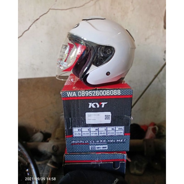 Helm KYT KYOTO SOLID WHITE Original