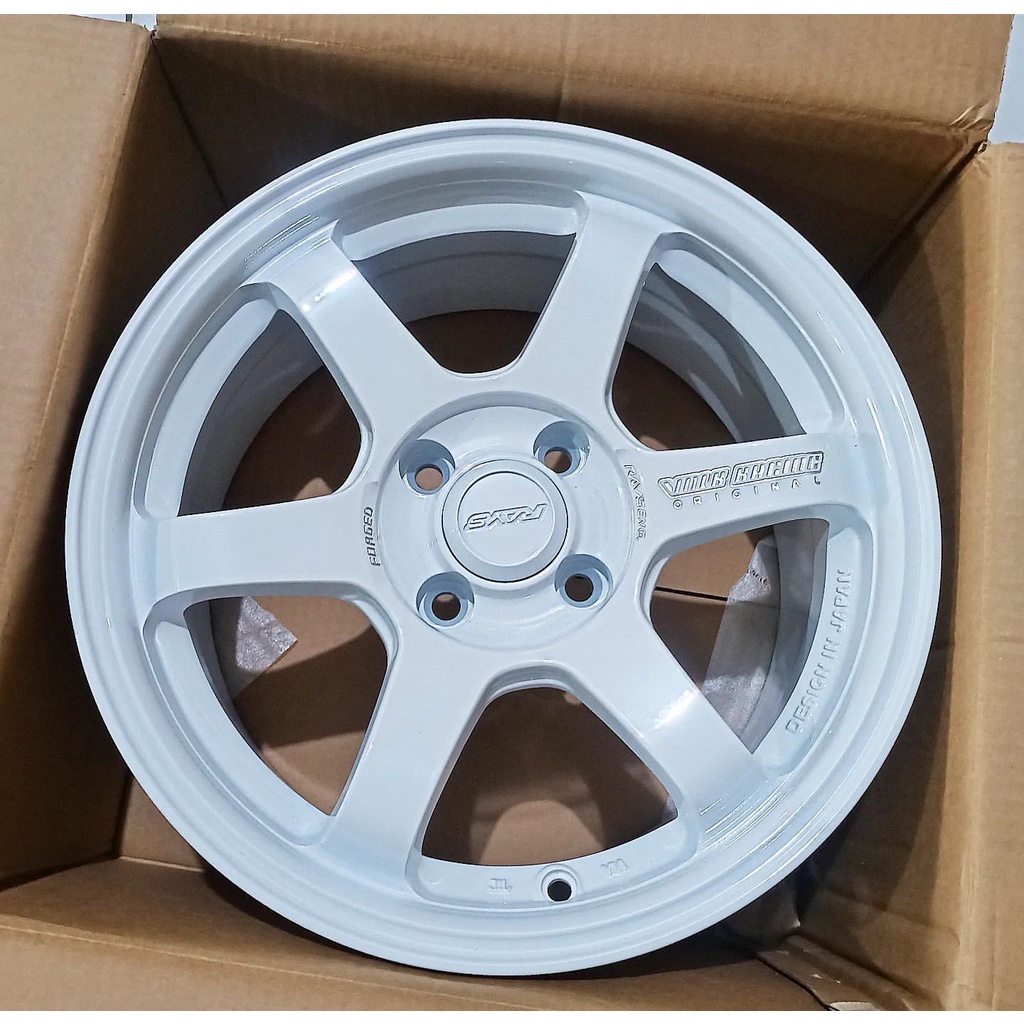 velg rays Te37 Ring 15 pcd 4x100 velg mobil r15 brio.jazz.yaris.agya