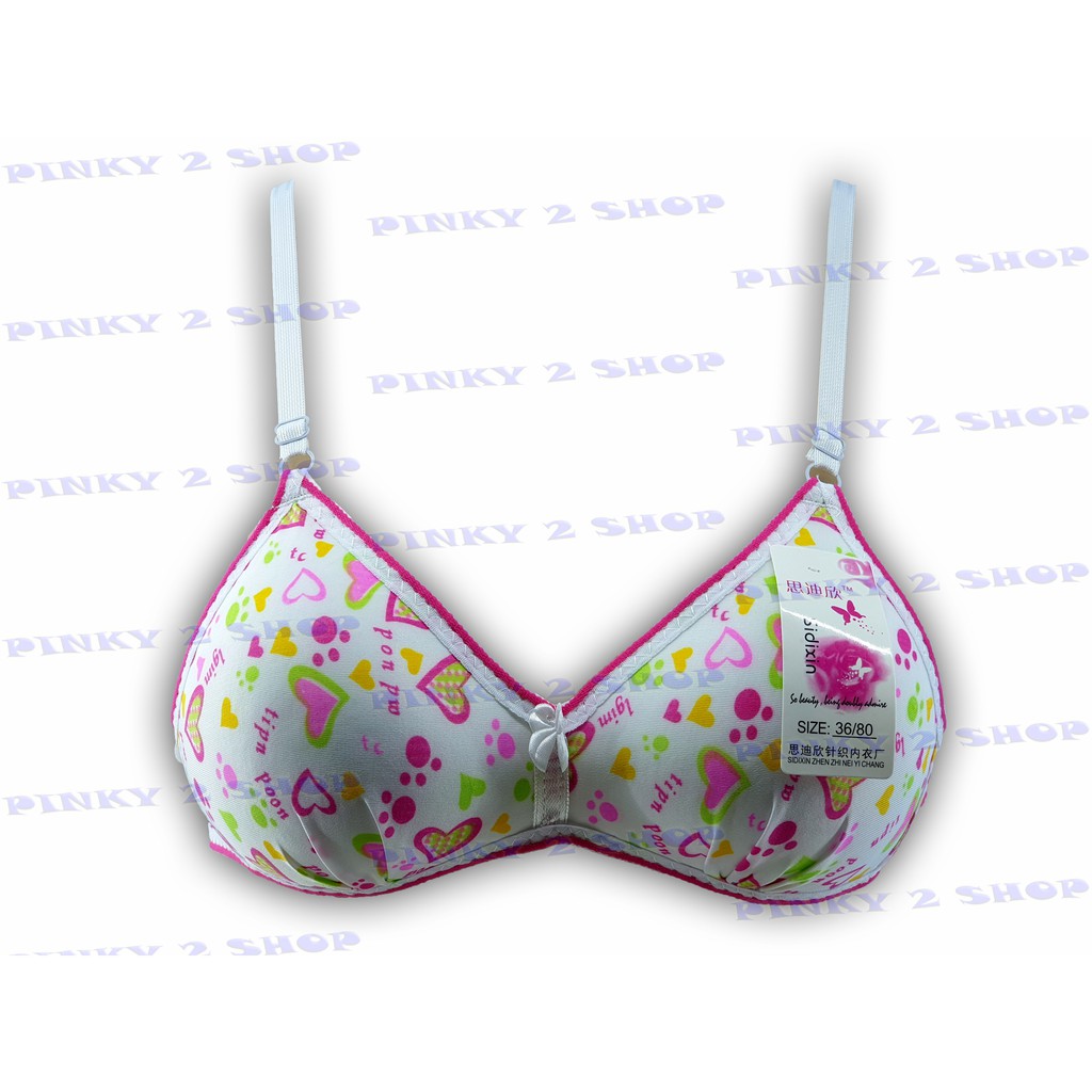 BRA BH PELAJAR REMAJA BUSA TIPIS BERMOTIF SIZE 32-36