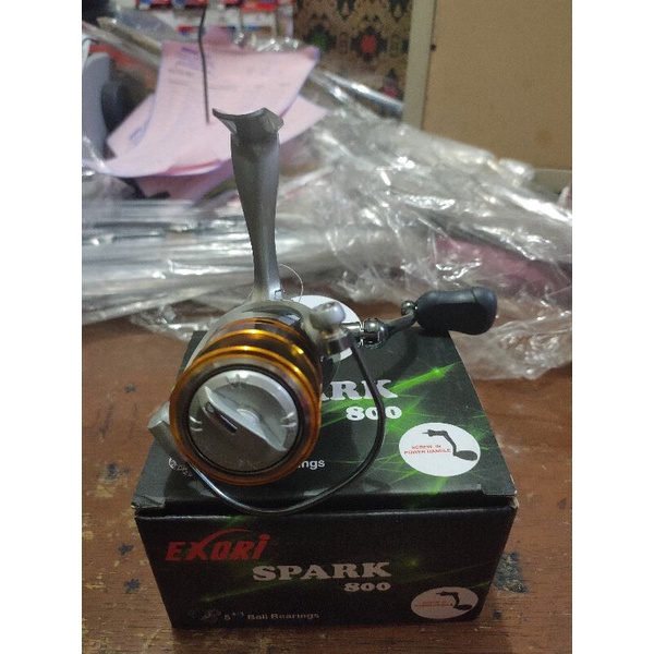 alat pancing katrol exori trand dan spark reel original