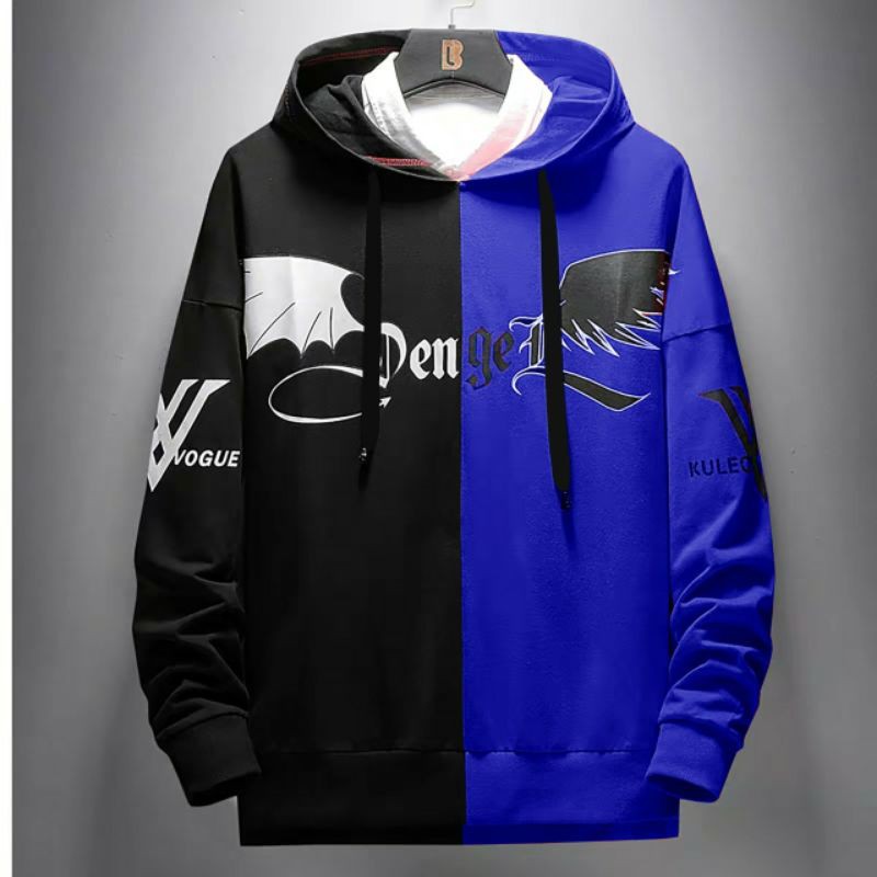 YH@69RB 6213 C2 SWEATER HOODIE VAQUE    MATT FLECEE TEBAL, FIT L BESAR  GOOD QUALITY