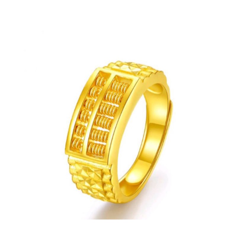 Cincin Sempoa Adjustable lapis emas 24 k