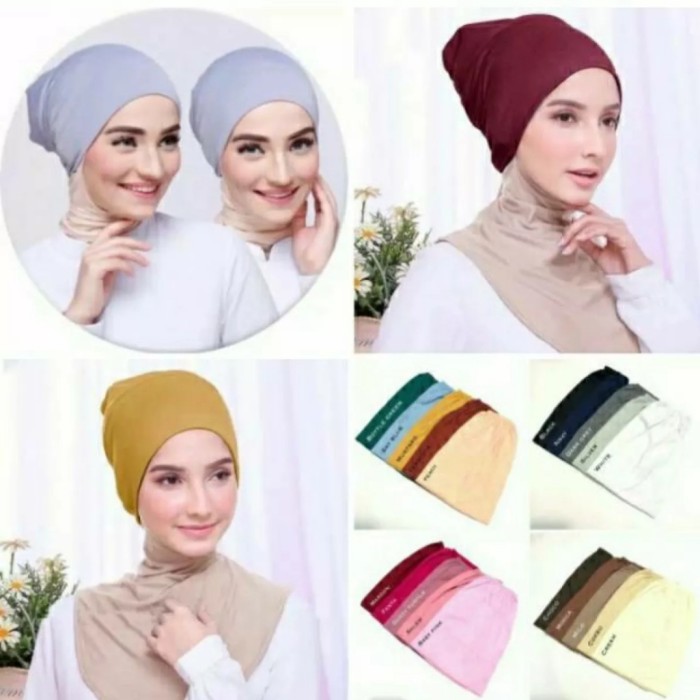 DAPAT 4 PCS CIPUT ARAB KAOS TERMURAH / CIPUT ARAB KAOS DALAMAN HIJAB / INER HIJAB POLOS / CIPUT ARAB BAHAN KAOS TERMURAH