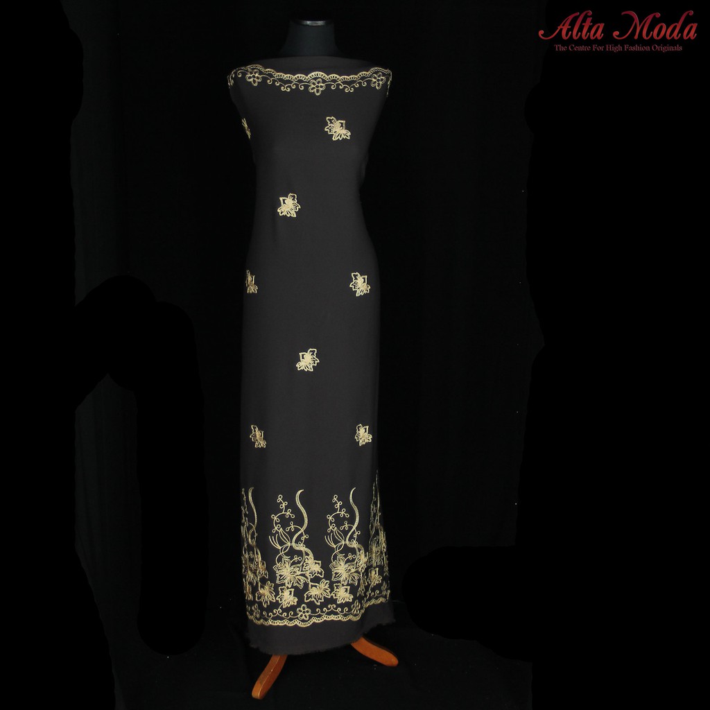 

Alta Moda Kain India Bubble Gold Motif Star Floral Warna Hitam (1M)