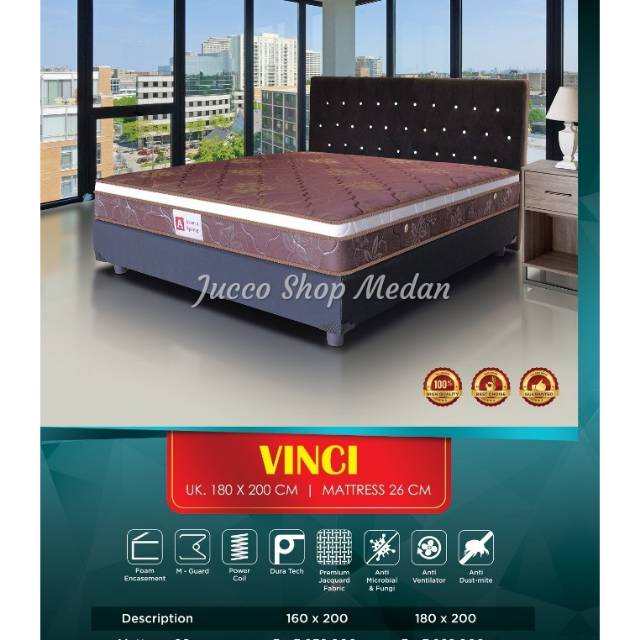 Springbed Accor Vincci Uk 180 - Only Matras - medan