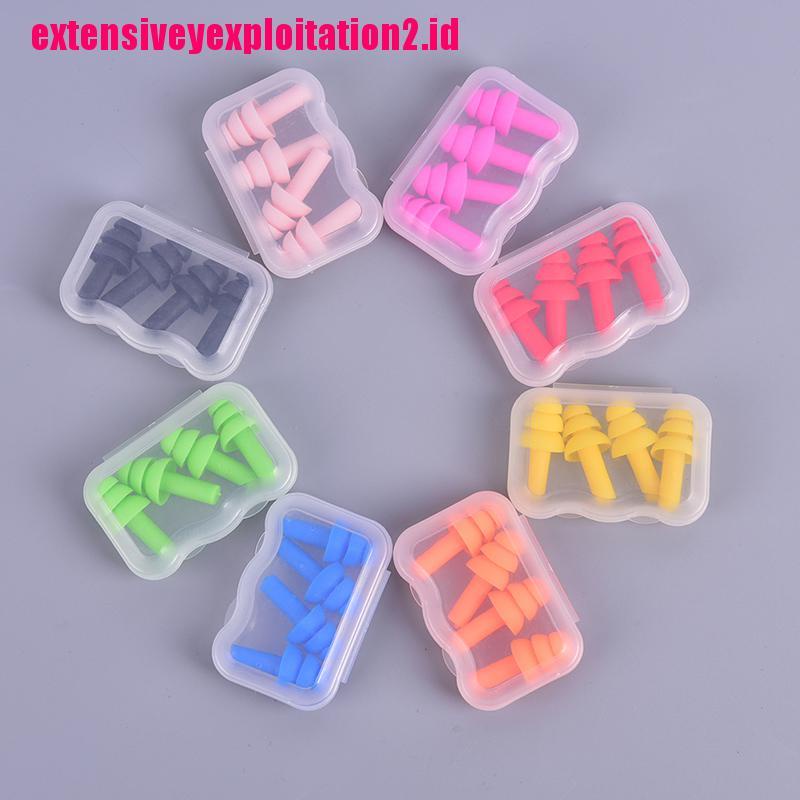 &lt; E2id &amp; &gt; 2 Pasang Earplug Penutup Telinga Untuk Tidur / Travel