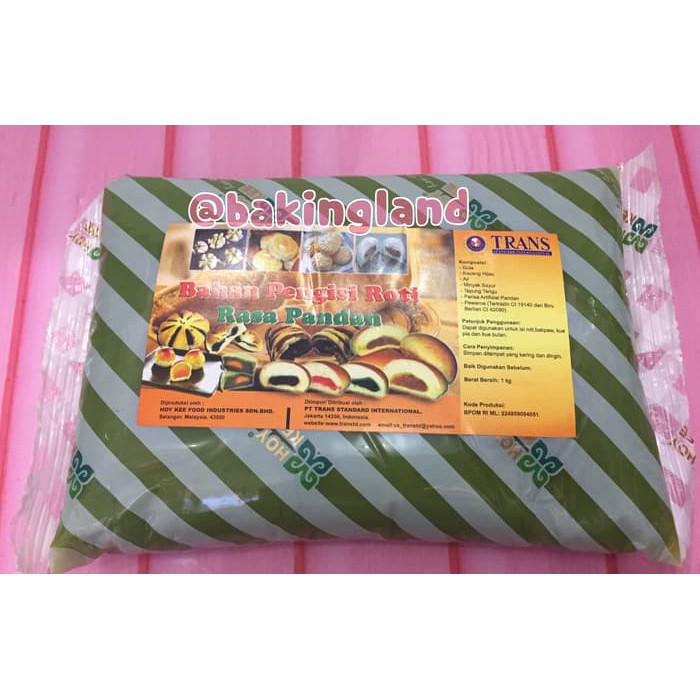 

isian filling pandan trans roti / bakpau mooncake