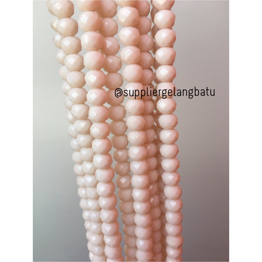 Crystal Ceko Doff 10mm CREAM KREM Aksesoris Bahan Perhiasan Wanita aksesoris bahan craft beads