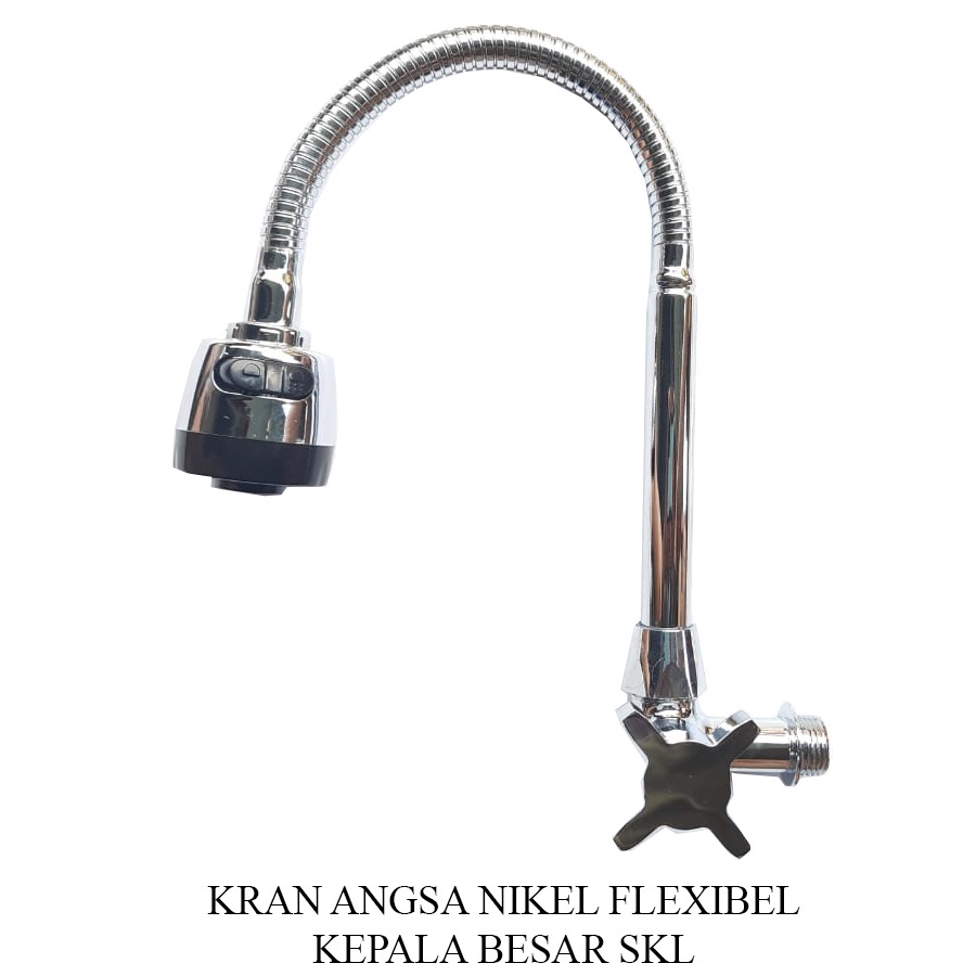 Kran Air Angsa Fleksibel Tembok - Wastafel SKL
