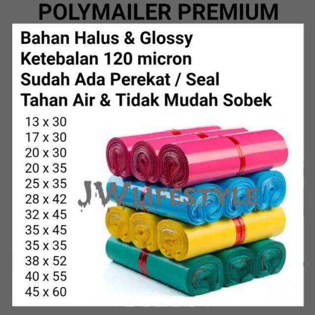 

Polymailer Premium Glossy Amplop Plastik Perekat Packing Online Shop