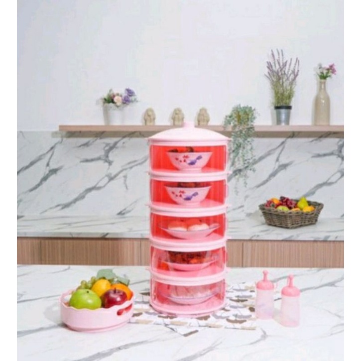 RAK SUSUN MAKANAN JUMBO 5 TINGKAT DISHES KEEPER