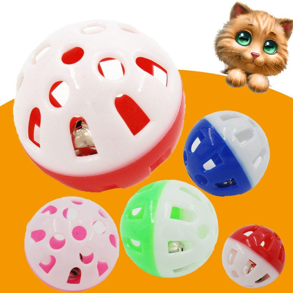 Nickolas1 Mainan Hewan Peliharaan Nuri Hollow Kucing Mainan Rolling Bell Ball