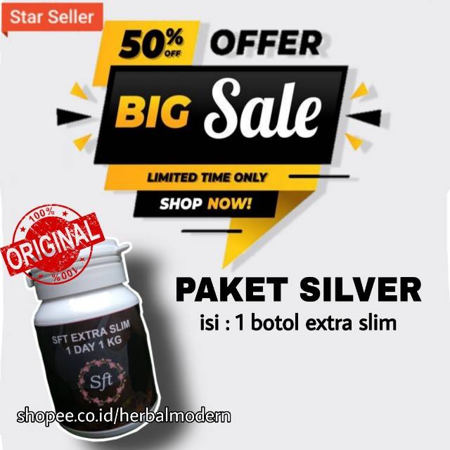 PELANGSING SFT EXTRA SLIM ORIGINAL ( PAKET SILVER ) TARGET TURUN 7-10 KG
