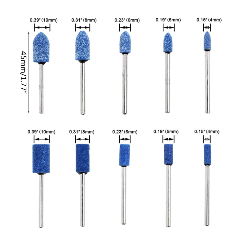 Mary 10pcs / set Mata Gerinda Poles Shank 3mm Tahan Lama