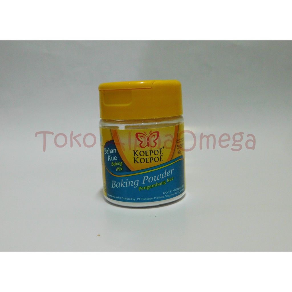 

Koepoe Baking Powder / Pengembang Kue merk kupu 45 gram