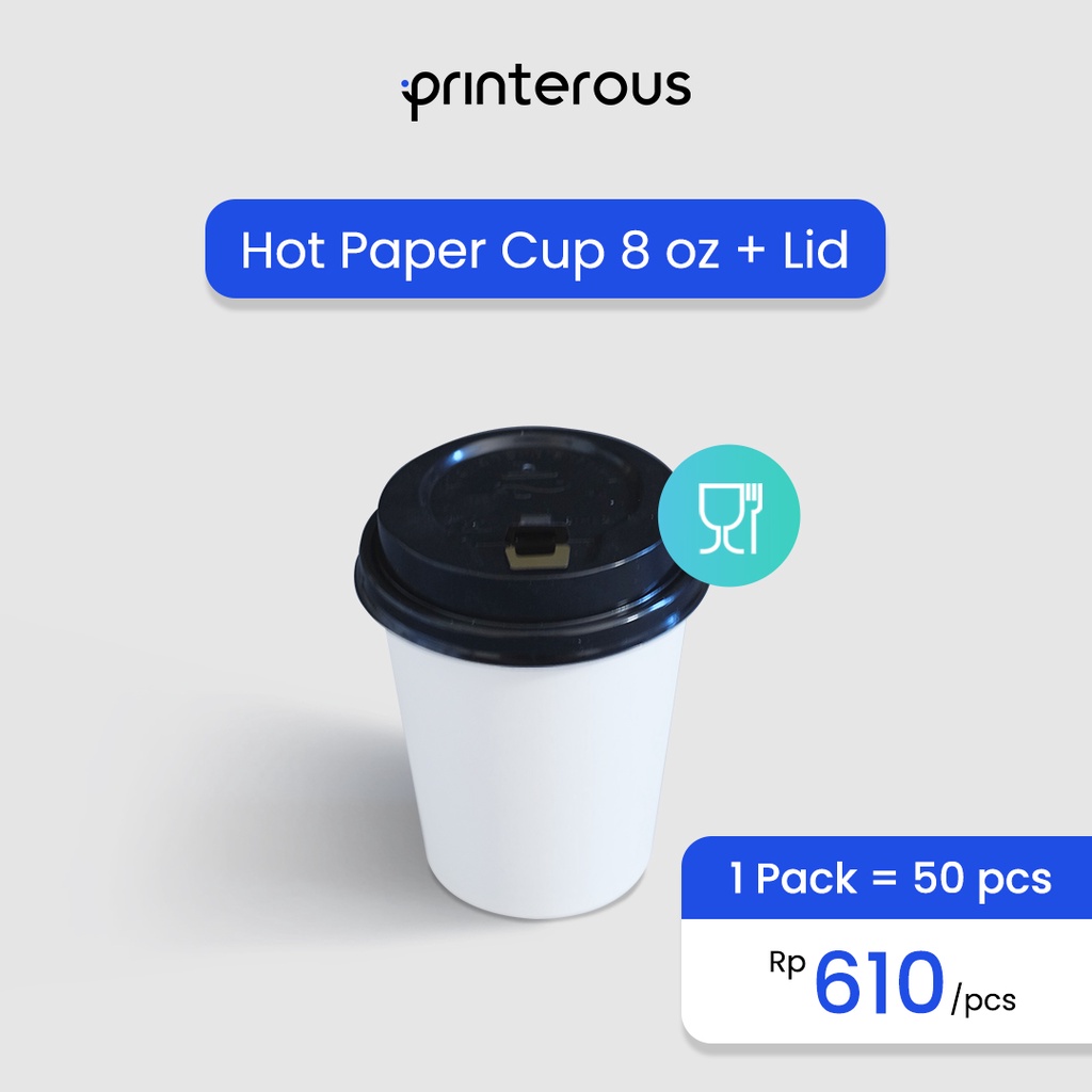 Jual Hot Paper Cup Gelas Kertas Minuman Panas 8 Oz 240 Ml Lidtutup Indonesiashopee Indonesia 6524