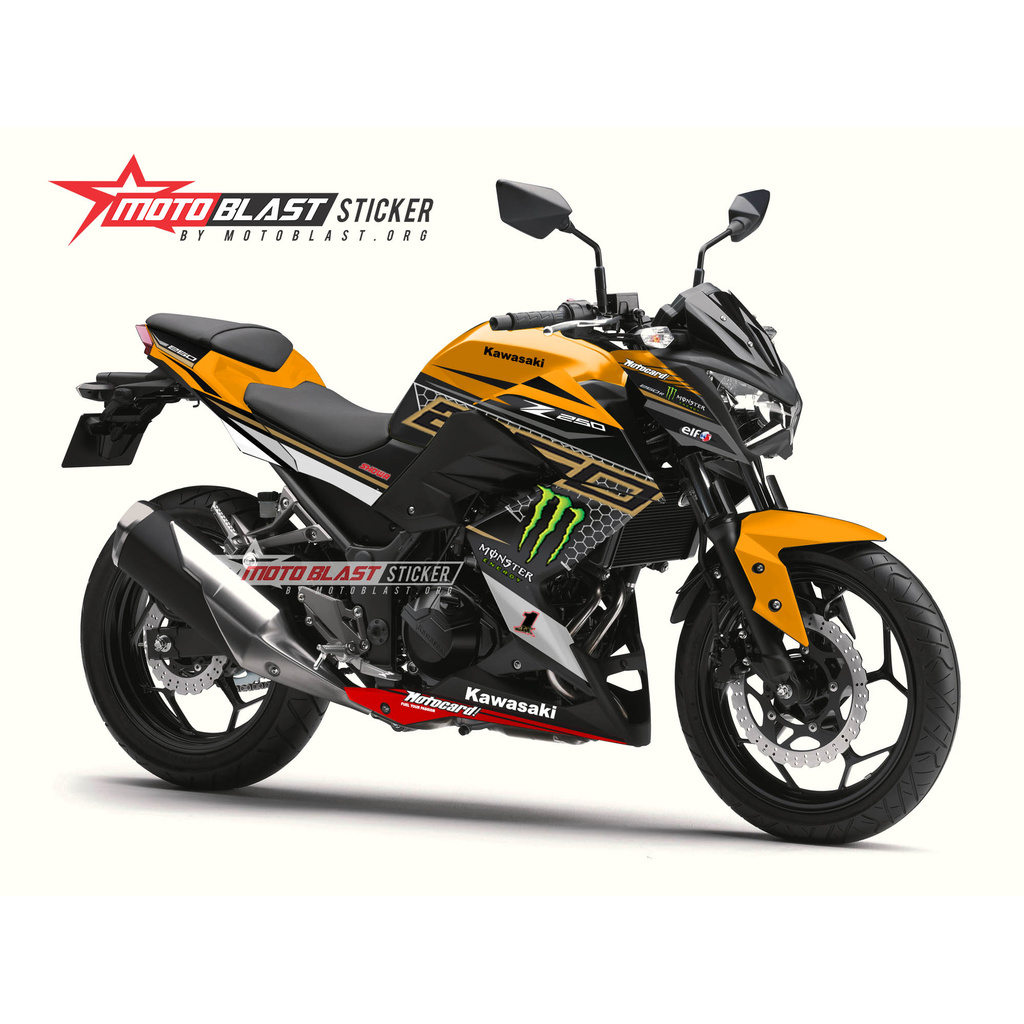 Decal Stiker Motoblast - Z250 Orange KRT Non Full