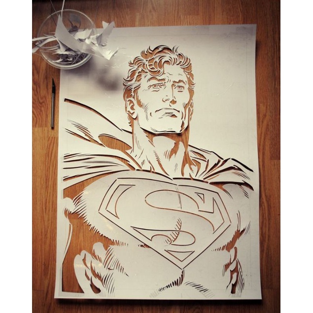 

stencil airbrush superman