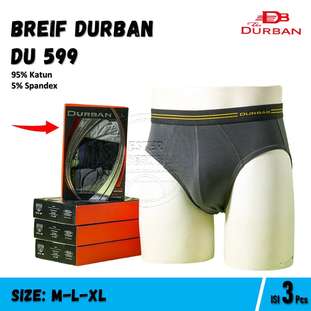 Celana Dalam Pria Durban DU 599 Isi -3Pcs