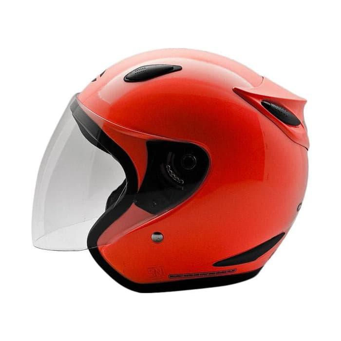 HELM CARGLOSS YCN HELM HALF FACE - FZ ORANGE TERBARU