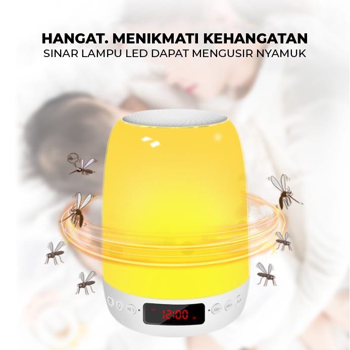 Lampu Tidur Anti Nyamuk Dengan Speaker Bluetooth Portable