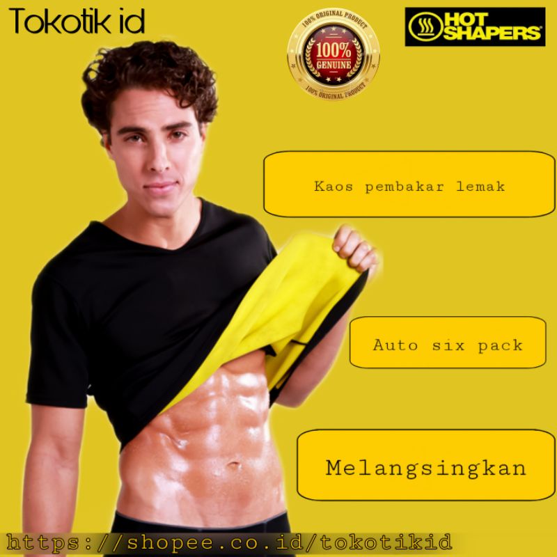 Kaos pembakar lemak Hot Shapers pelangsing pria &amp; wanita