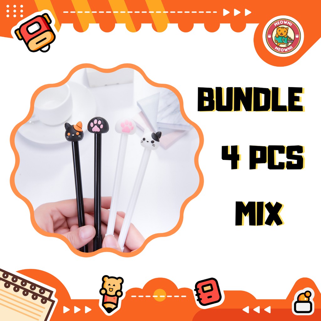 

Pulpen Karakter CAT Paw Bundle 4 Pcs Mix Motif PN0082