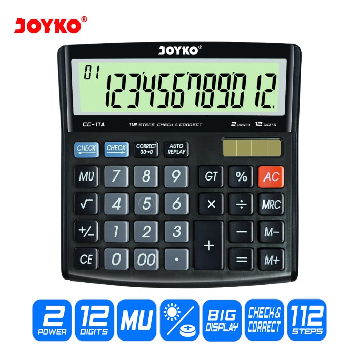 

Calculator / Kalkulator Joyko Cc-11A / 12 Digits / Check Correct