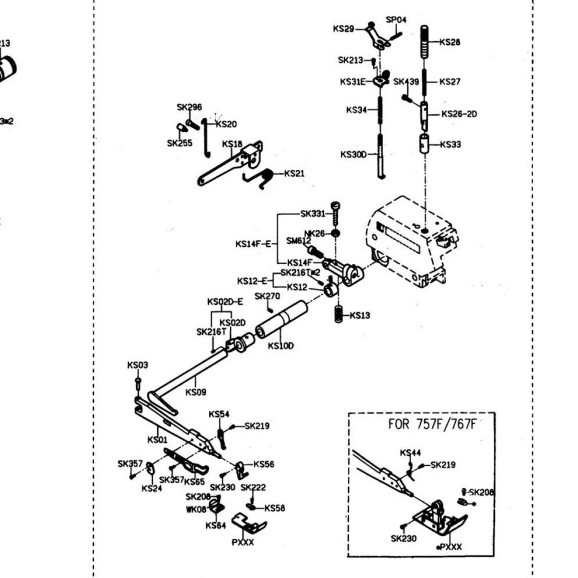 Sepatu Obras/Presser foot 747 Model Typical