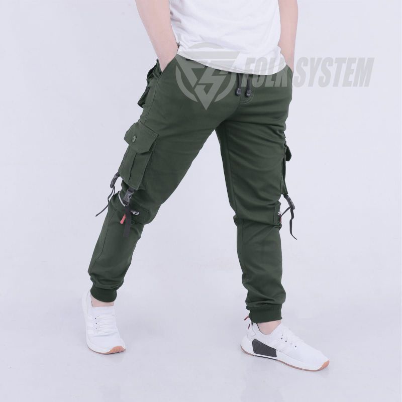 Celana panjang chino cargo jogger FLK original folksystem