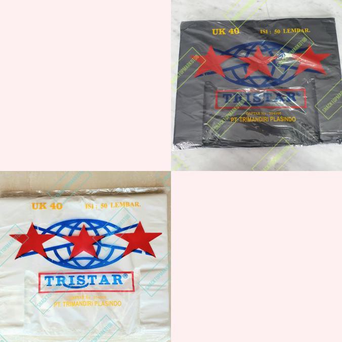 

Produk Unggulan] Kantong Kresek 40X62Cm Tristar 50 Lembar - Random