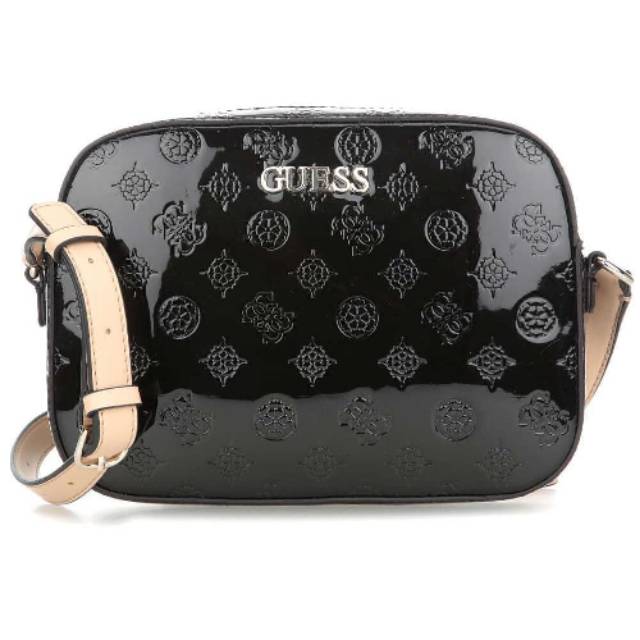 Tas guess kamryn crossbody red black silver gold (champagne)