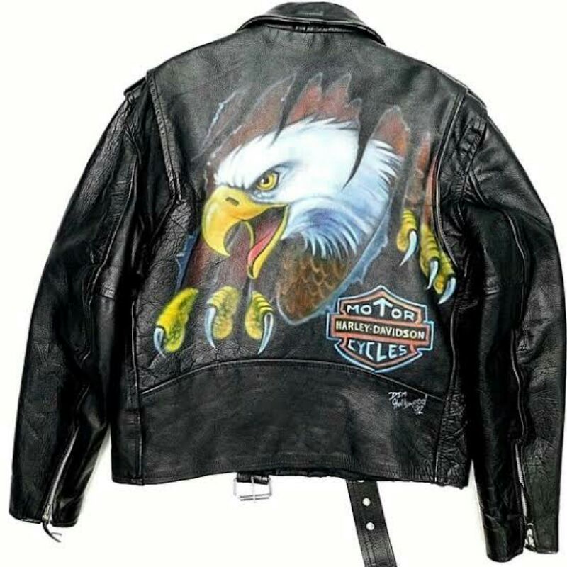 jaket kulit lukis