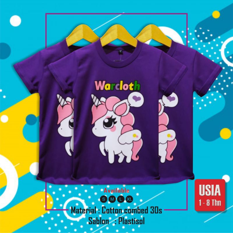 Baju Unicorn Anak kaos anak perempuan kuda pony terbaru