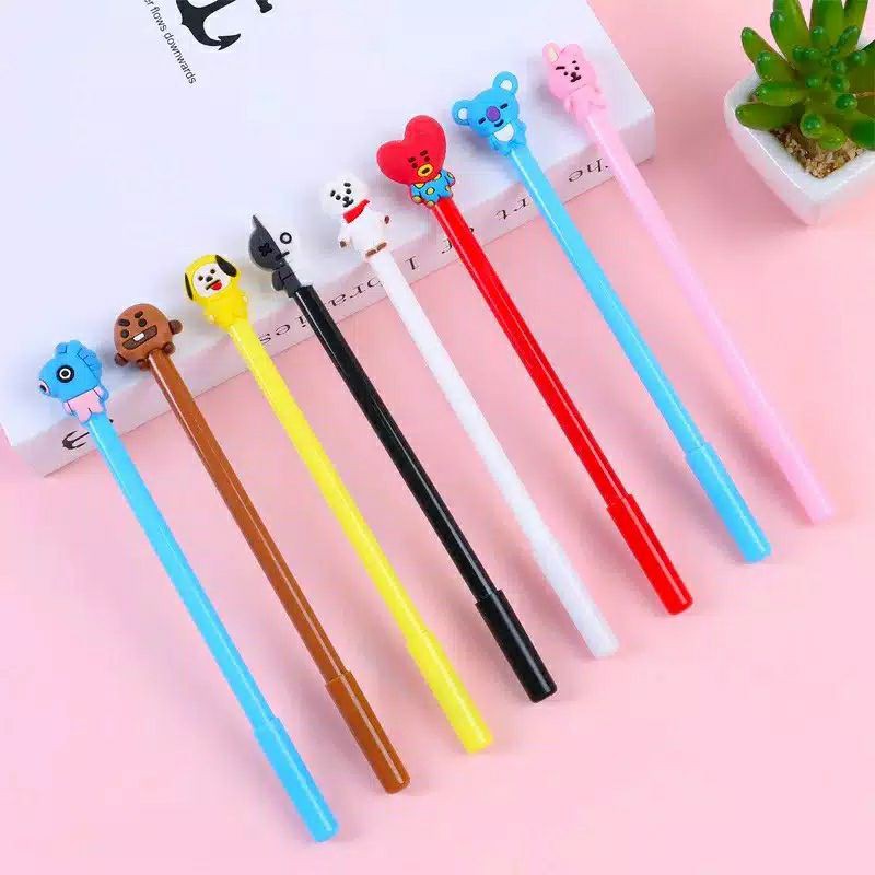 

Pulpen Gel BTS BT21 Motif Gantungan Skateboard & Notes
