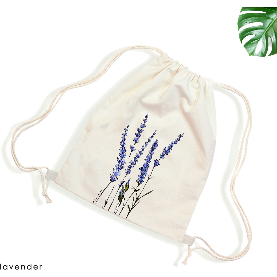 Stringbag Motif Daun Tropic Tropical Leafy Santai klasik Vintage #STTR