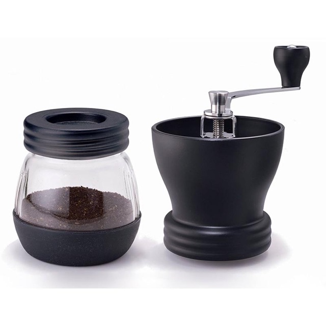 OneTwoCups Alat Penggiling Kopi Manual Coffee Grinder - Black